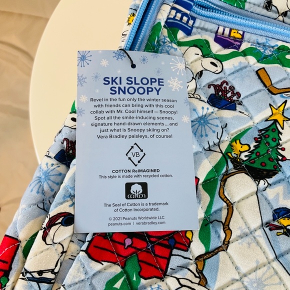 Vera Bradley Limited Edition Ski Slope Snoopy Campus Backpack - Picture 9 of 10